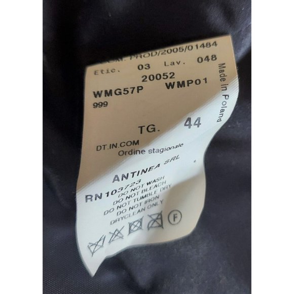 ARMANI COLLEZIONI Women's Black Leather Peplum Jacket Size 8 - Picture 9 of 11